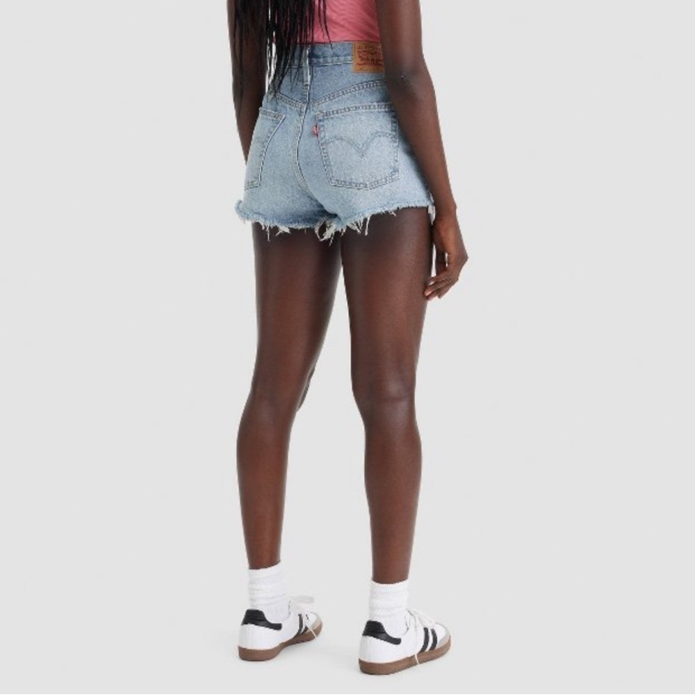 Levi's  High-Rise 501 Original Button-Fly Shorts in Micro Vibes Size 29 NWT - Picture 3 of 9